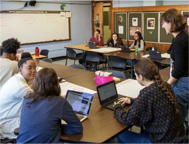 Students in Manhattan Classroom